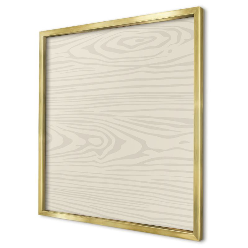 Tablica magnetyczna do salonu Wallfluent 50x50 Drewniane słoje w złotej ramie 1szt