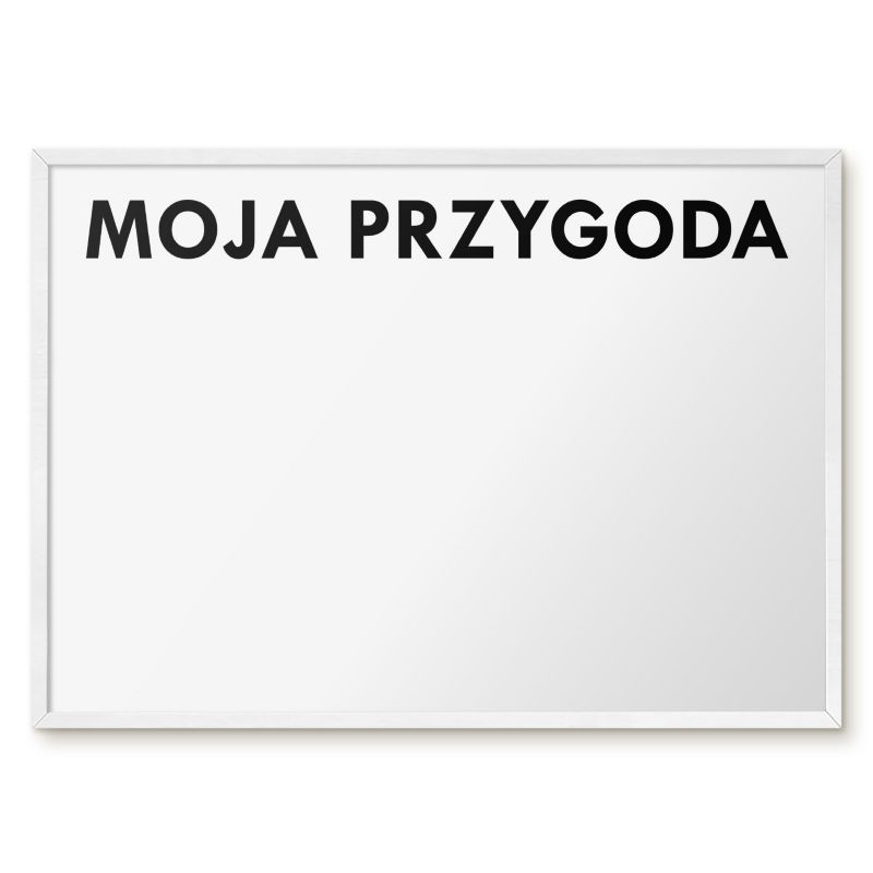 Tablica Magnetyczna Do Notatek Tulup 70x50 cm Moja przygoda 2 - Biała rama Do salonu, sypialni 1 szt.