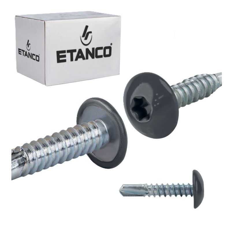 Wkręty samowiercące do metalu Etanco GT5 PH 5,5x25 mm RAL 7016 500szt