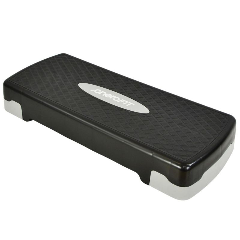 Step do aerobiku Enero Fit 68x28 cm 2 stopniowa regulacja czarno szary 1 szt.