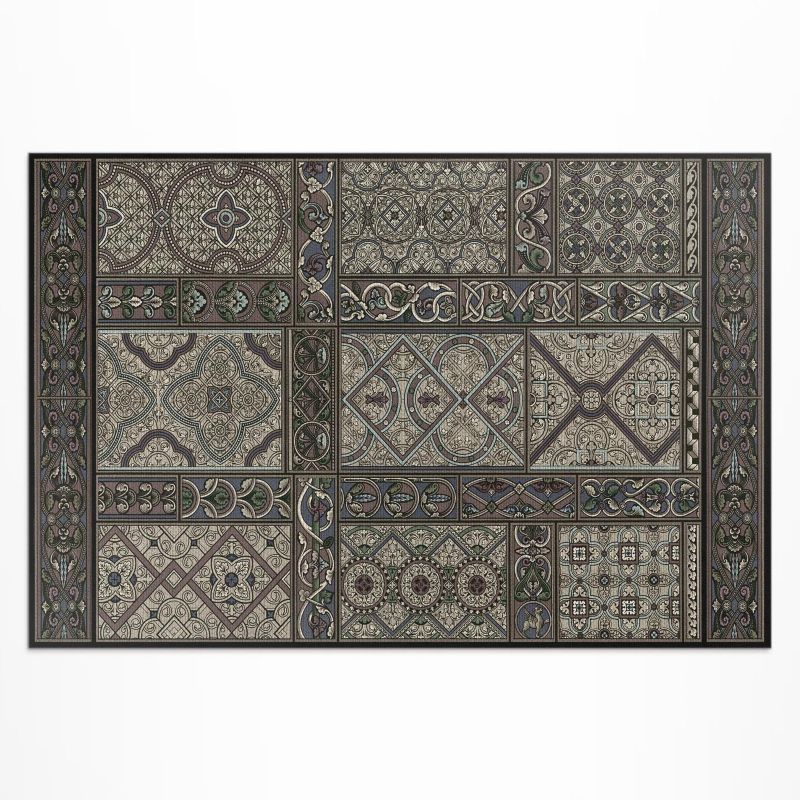 Dywan Winylowy Z Nadrukiem Wallfluent 120x180 cm Średniowiecze Albert Racinet 1 szt.