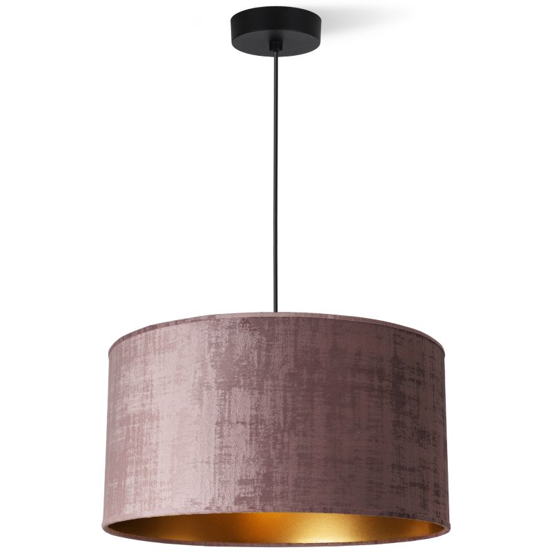 Lampa wisząca Light Home LH Velora 1xE27 abażur walec 44cm różowy 1szt.