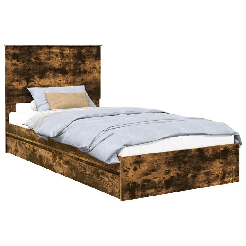 Łóżko WaszeMeble z Szufladami 100x200 cm Brązowe WM-3411240 1 szt.