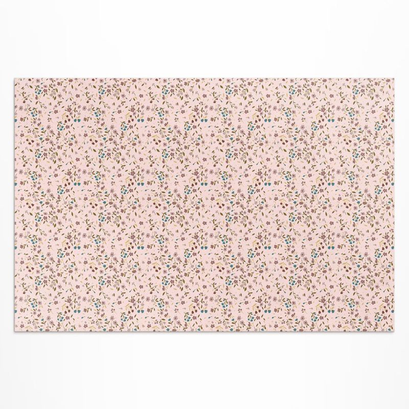 Dywan Winylowy Zewnętrzny Wallfluent 60x90 cm Drobne kwiatuszki na polnej łące boho styl 1 szt.