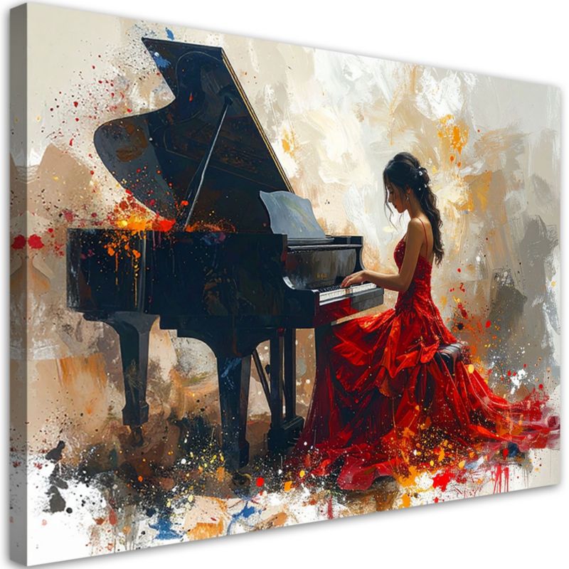 Obraz do salonu sypialni kuchni biura Feeby Dziewczyna grająca 45x30cm 1szt