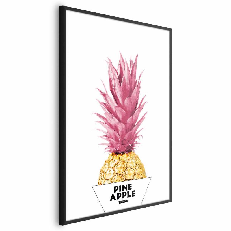 Plakat Artgeist złotą ananas 21x30 cm z ramą czarną bez marginesu 1 szt