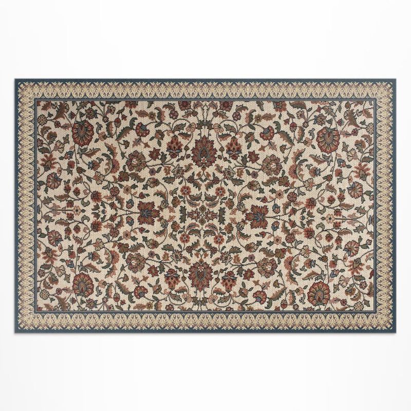 Winylowy Chodnik Zewnętrzny Wallfluent 80x120 cm Ozdobne Kwiaty Bluszczu 1 szt.