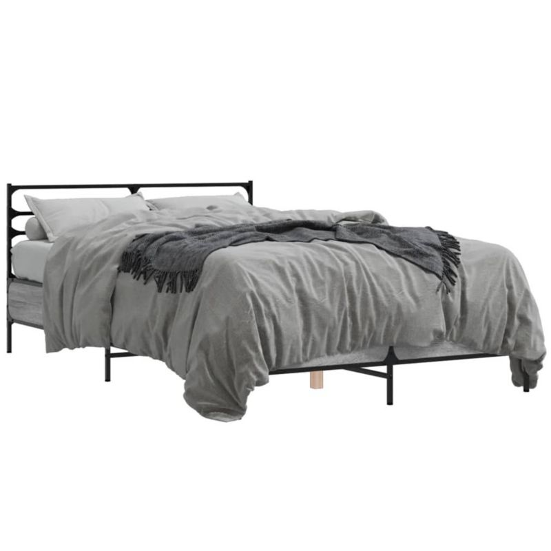 Łóżko metalowe WaszeMeble 135x190 cm szary WM-3280075 1 szt.