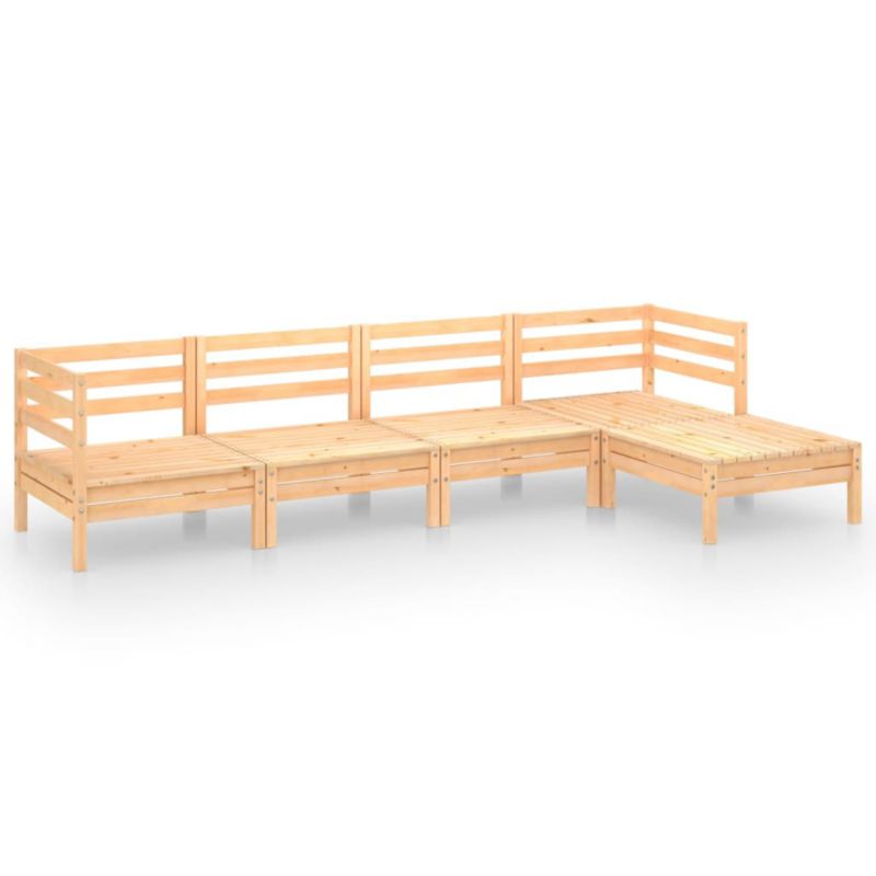 Zestaw mebli ogrodowych WaszeMeble 5-cz. z drewna brązowy WM-3082677 1 kpl