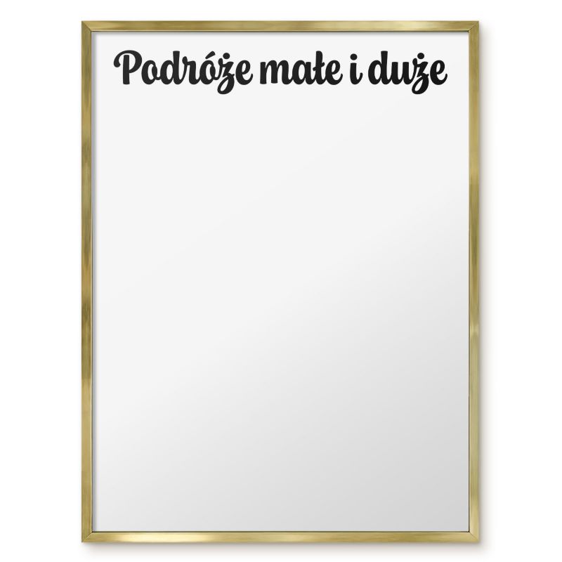 Tablica Magnetyczna Na Magnesy Tulup 60x80 cm Podróże małe i duże 1 - Złota rama Do salonu, sypialni 1 szt.