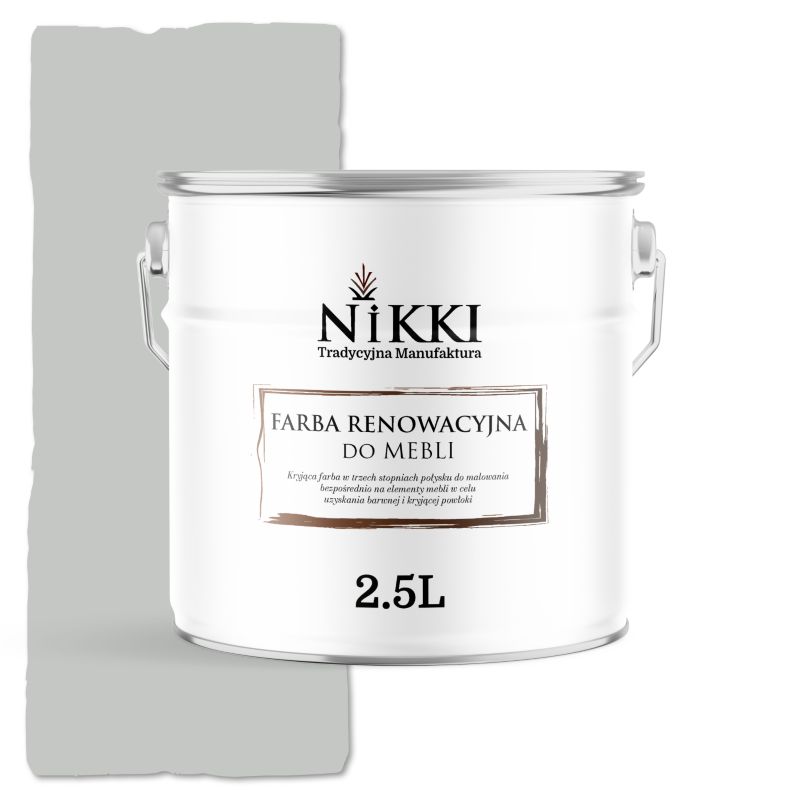 Farba do Mebli Kuchennych Renowacyjna NIKKI Szary jasny RAL7035 Półmat 2.5L