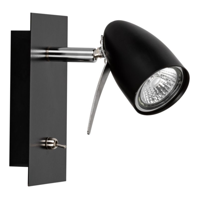 Kinkiet SPOT Light 1xGU10 Max.35W Elegancka Czerń w Industrialnym Stylu, Polski Producent, 1 szt.