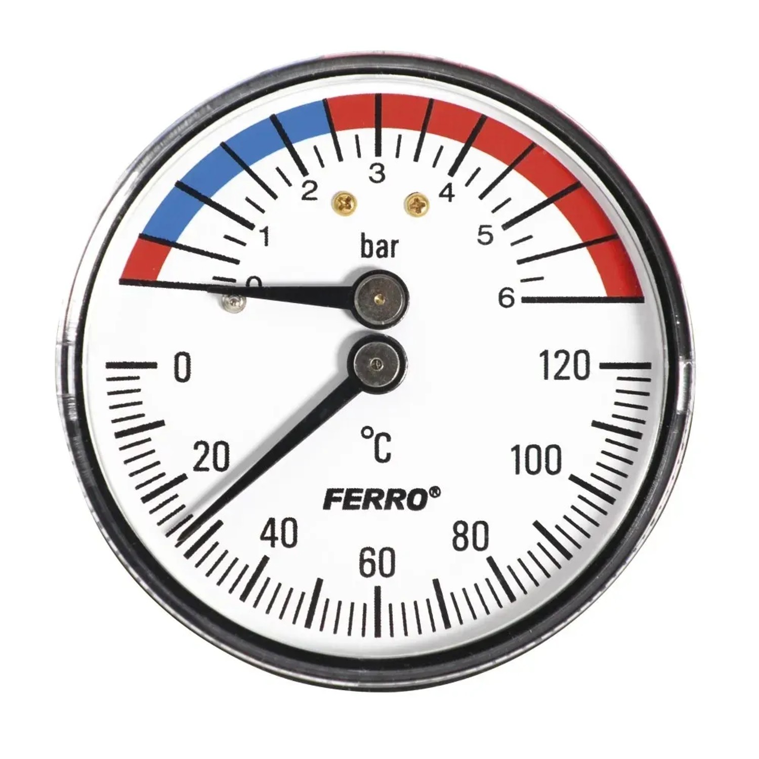 Ferro Termomanometr axialny 63mm 1/2'' TM63A
