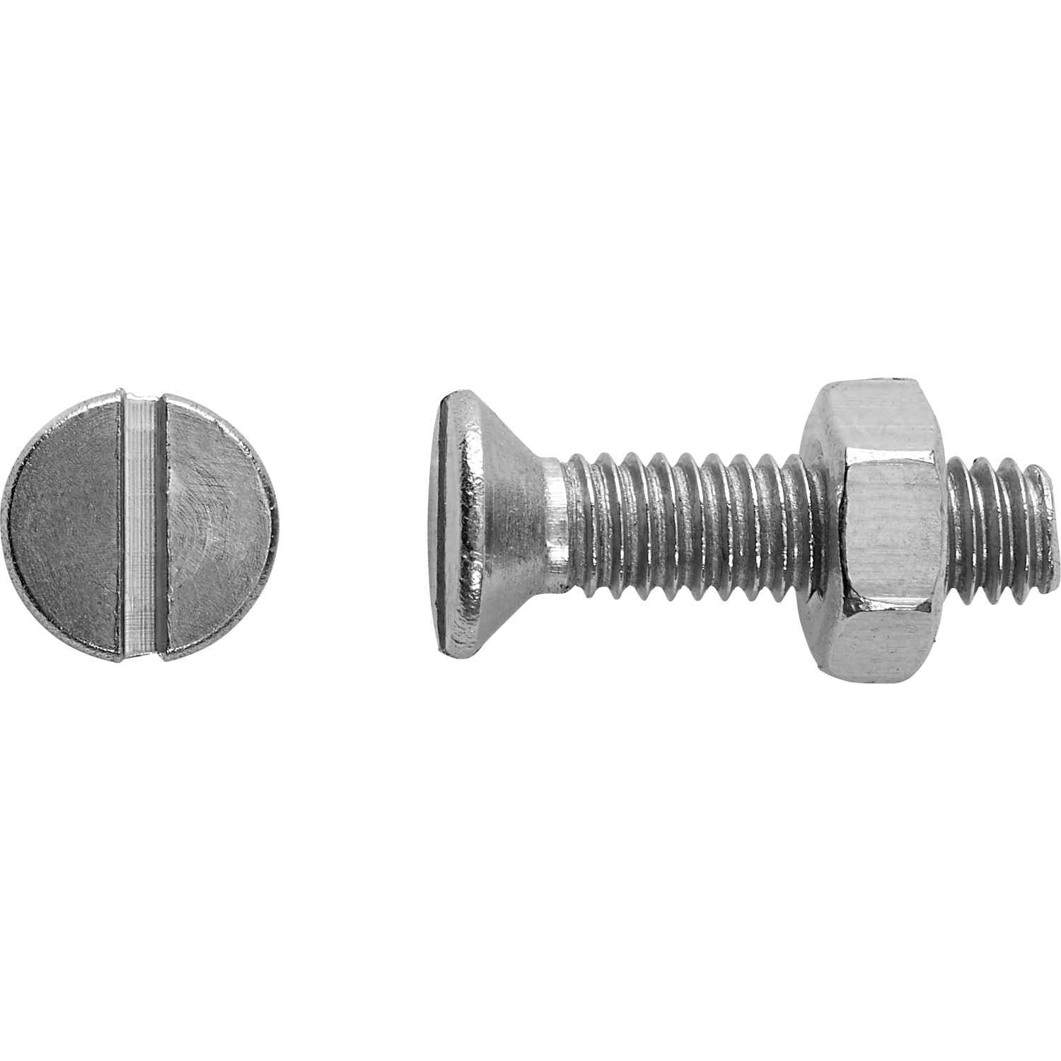 LUX-TOOLS Śruba + nakrętka z łbem stożkowym SL stal nierdzewna 4x16mm 8szt.