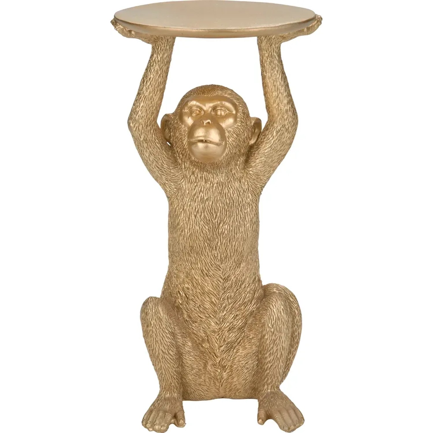 Świecznik Małpka złoty wys. 25 cm