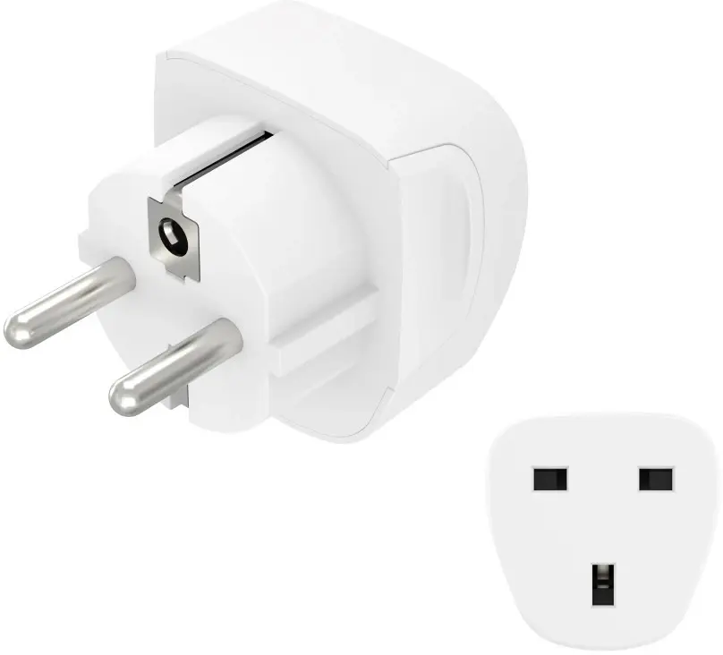 Adapter podróżny Hama, typ G, 3-biegunowy, biały