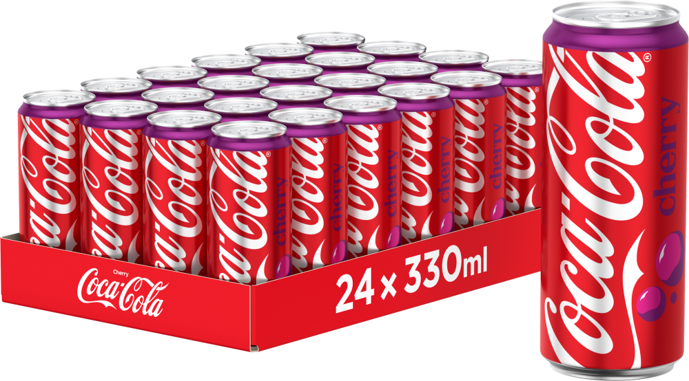 24x Coca-Cola, Cherry, puszka Sleek, 330ml, KAUCJA