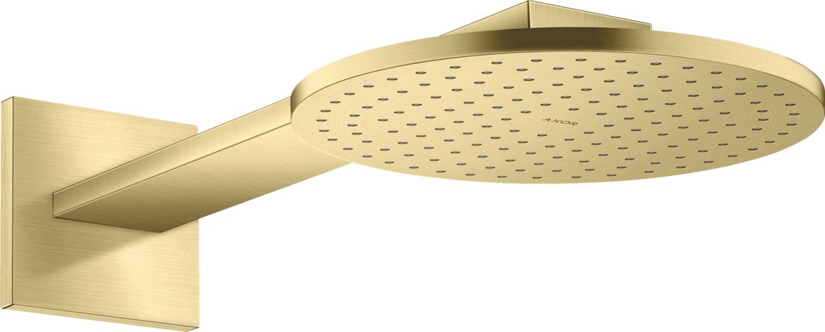 Axor ShowerSolutions deszczownica 25 cm okrągła z ramieniem ściennym mosiądz szczotkowany 35296950