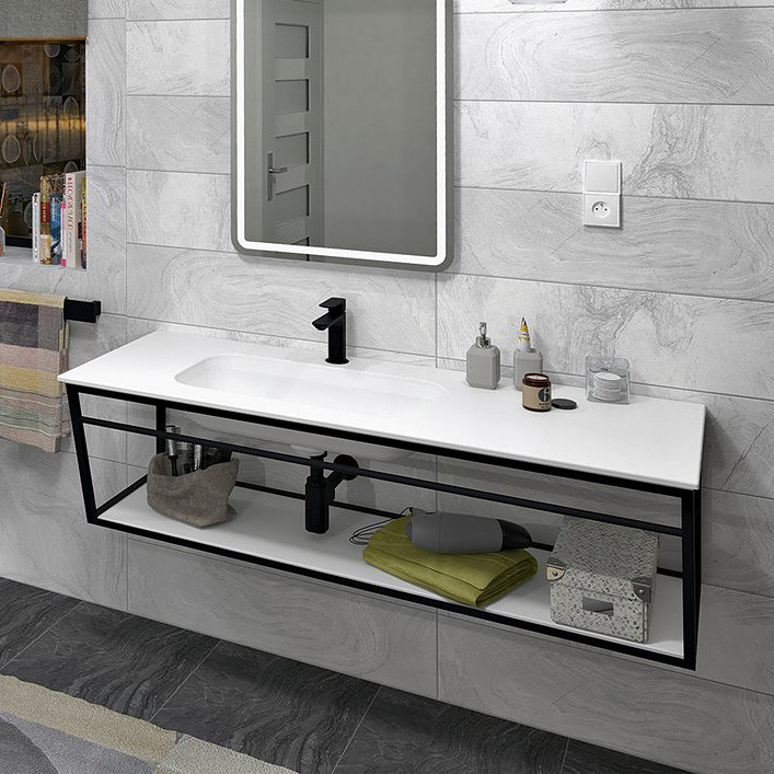 Sapho Aruba umywalka 190x51,5 cm meblowa prostokątna lewa biały mat AR190-B1L