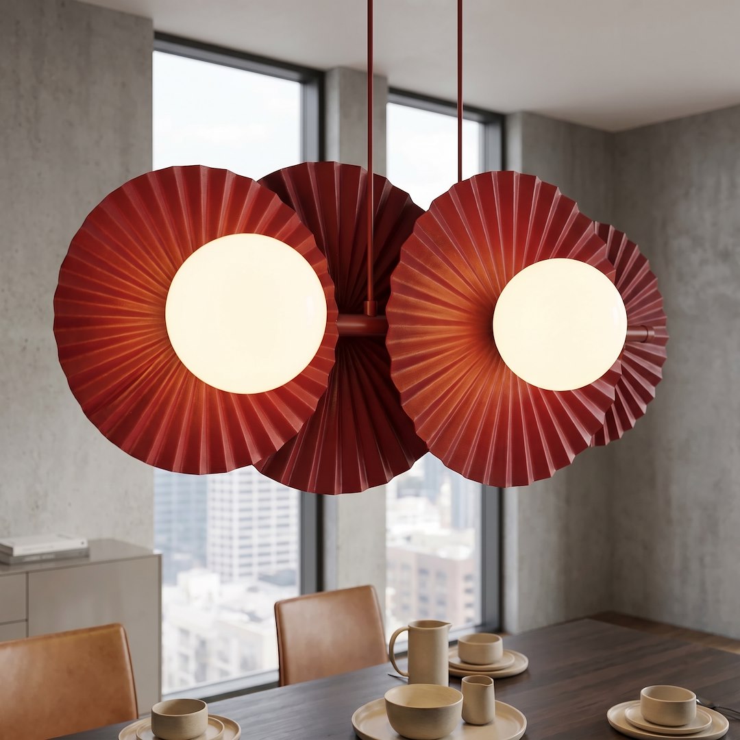 Emibig Umbra lampa wisząca 4x8 W burgund 1729/4