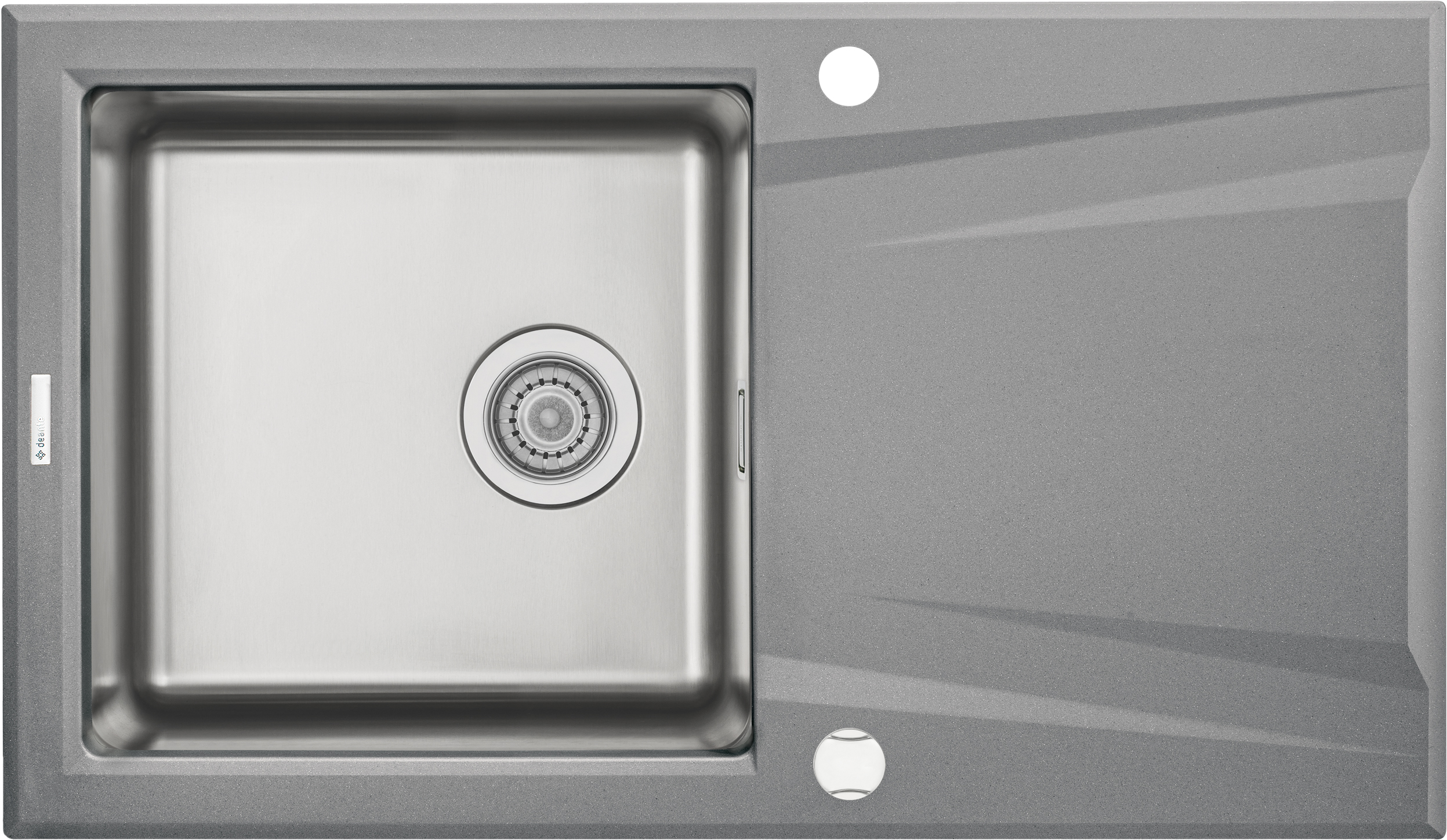 Deante Prime zlewozmywak granitowo-stalowy 86x50 cm stal/szary metalik ZSRS113 - Wysyłka w 24h