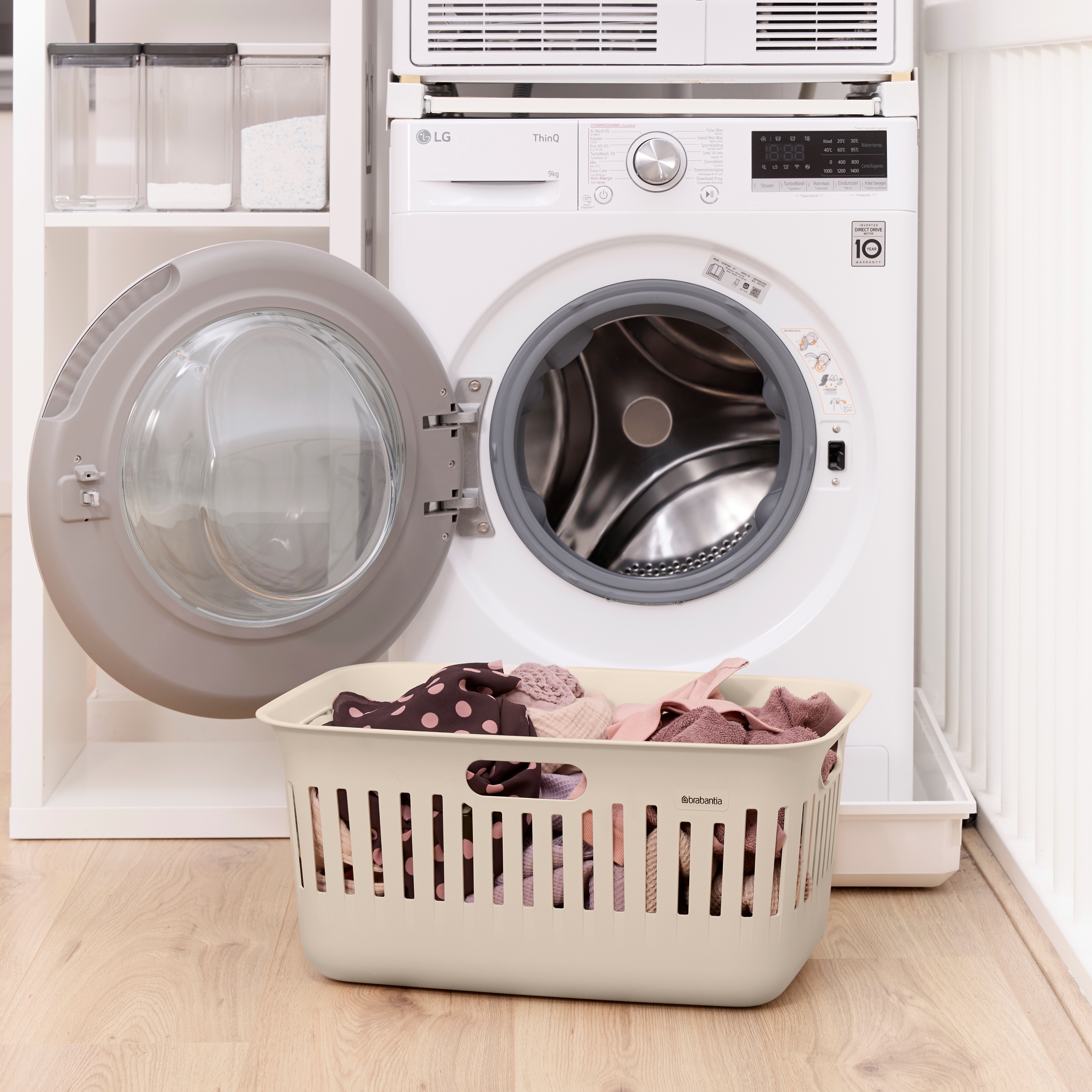 Brabantia Collect-It kosz na bieliznę i pranie 40 l (2 szt) beżowy 247781