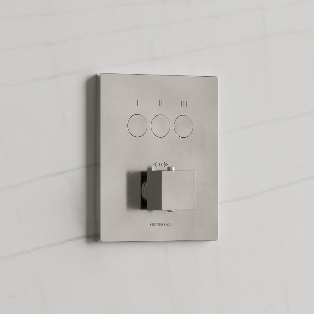 Kronenbach Smart Push bateria wannowo-prysznicowa podtynkowa termostatyczna stal 19046003ES