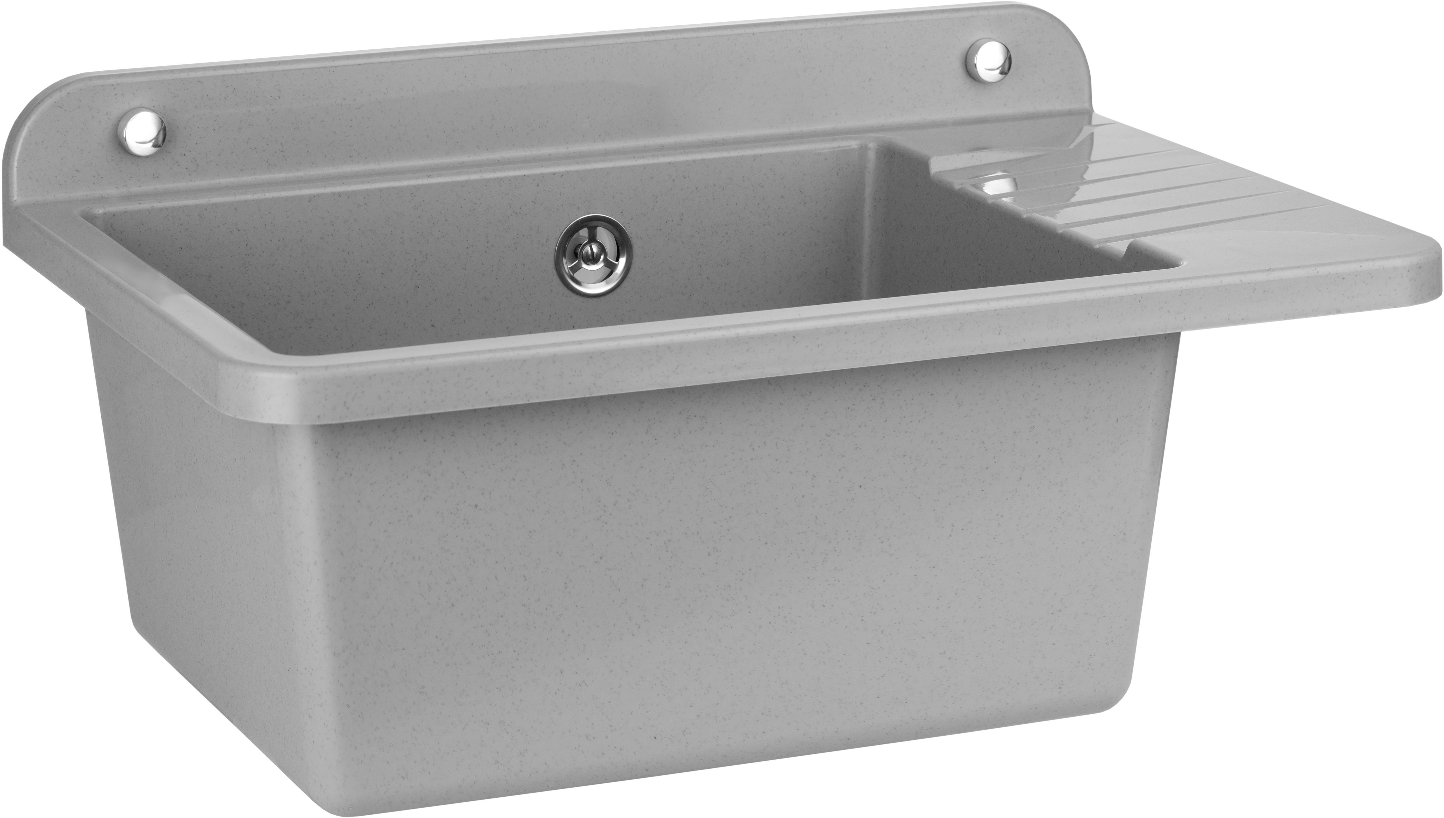 Pyramis Top umywalka ogrodowa 50,5x34,5 cm szara 070179201 - Wysyłka w 24h