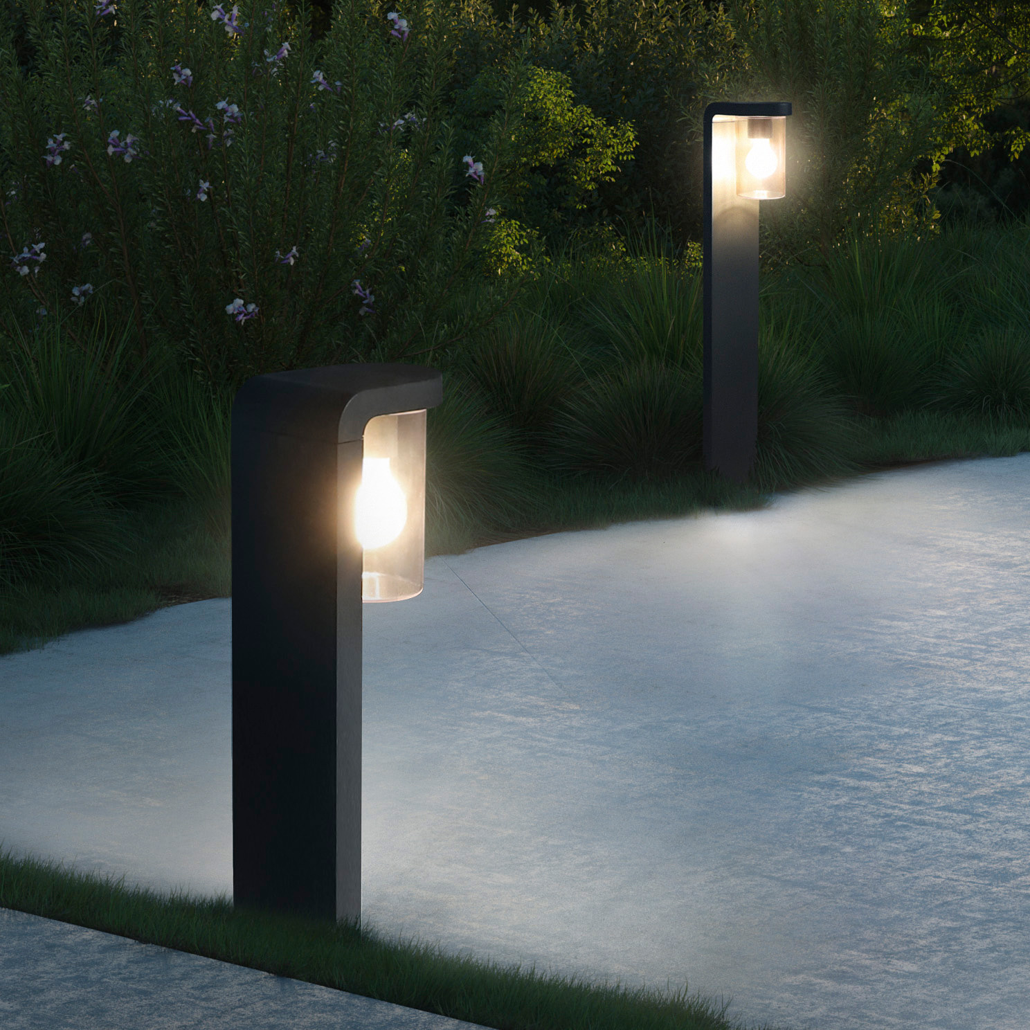 Ledvance Endura Classic Cascade lampa stojąca zewnętrzna 1x25W LED ciemny szary/przezroczysty