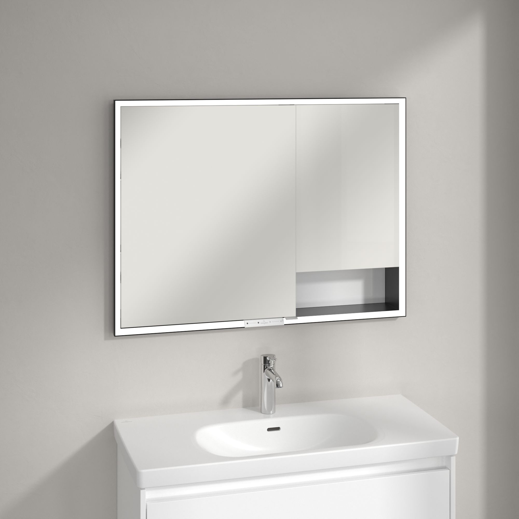 Villeroy & Boch My View+ szafka 100x16,8x75 cm z lustrem Brilliant White B48210VE