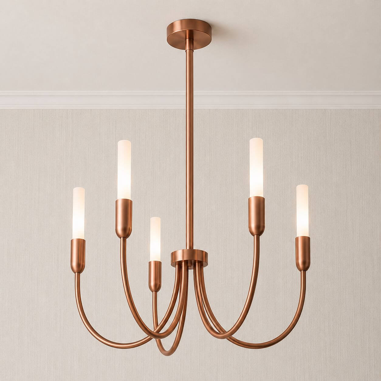 Argon Augustine lampa wisząca 5x6 W biała/miedziany 2202
