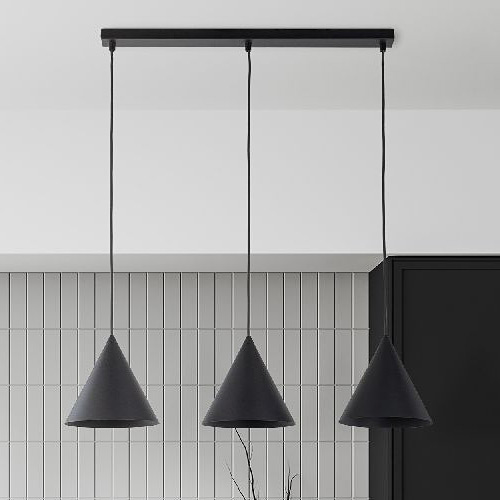 TK Lighting Cono lampa wisząca 3x15 W czarna 10060