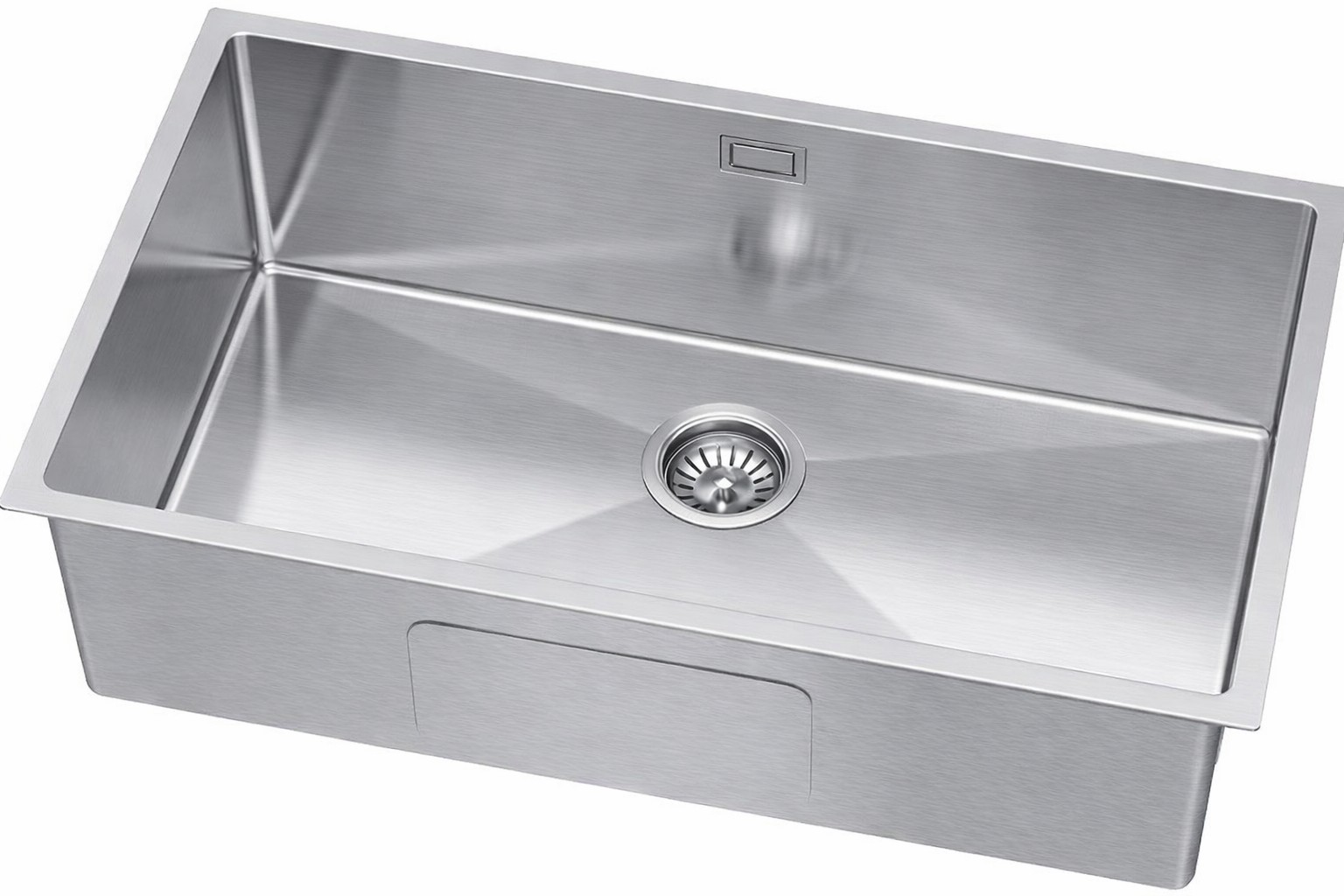 Ruvetti Stelio zlewozmywak stalowy z syfonem 74x44 cm stal O-5001S_BS80_P - Wysyłka w 24h