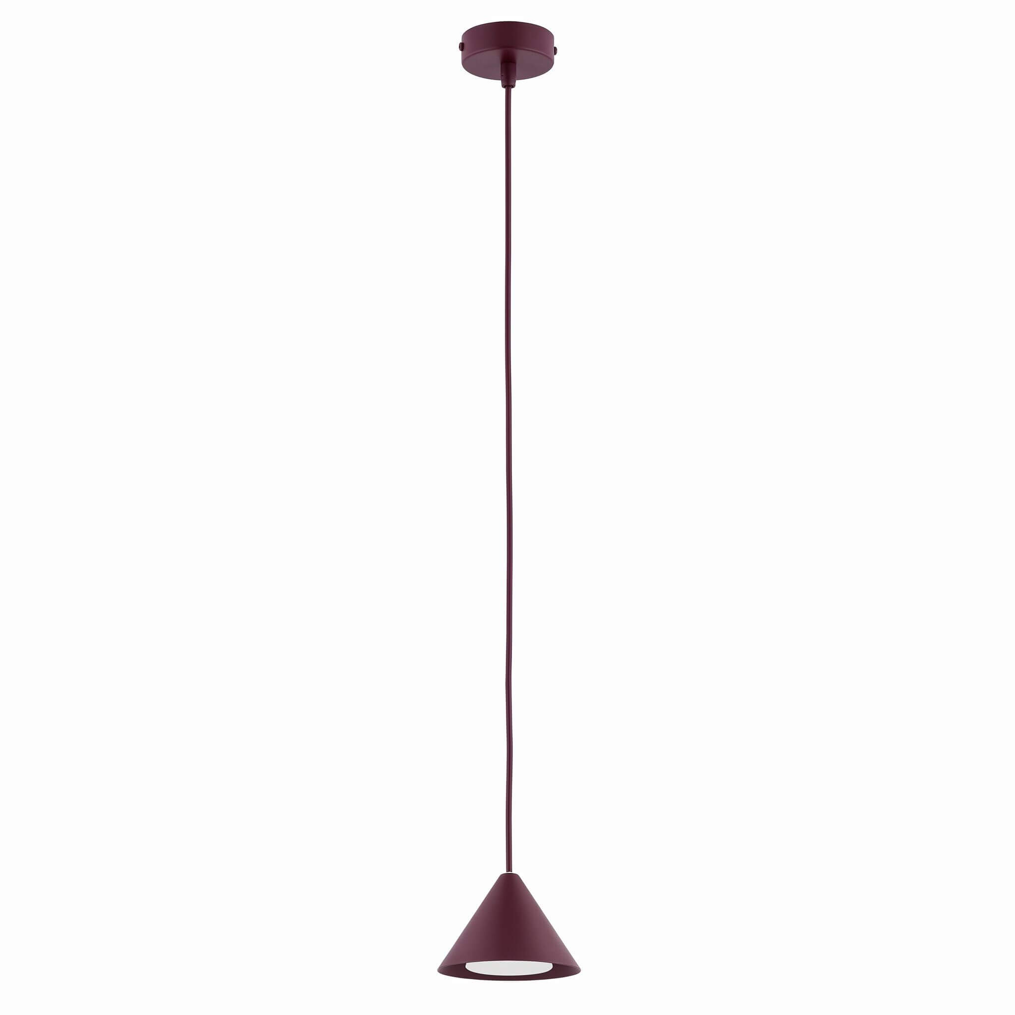 Emibig Elit lampa wisząca 3x10 W burgund 1813/1