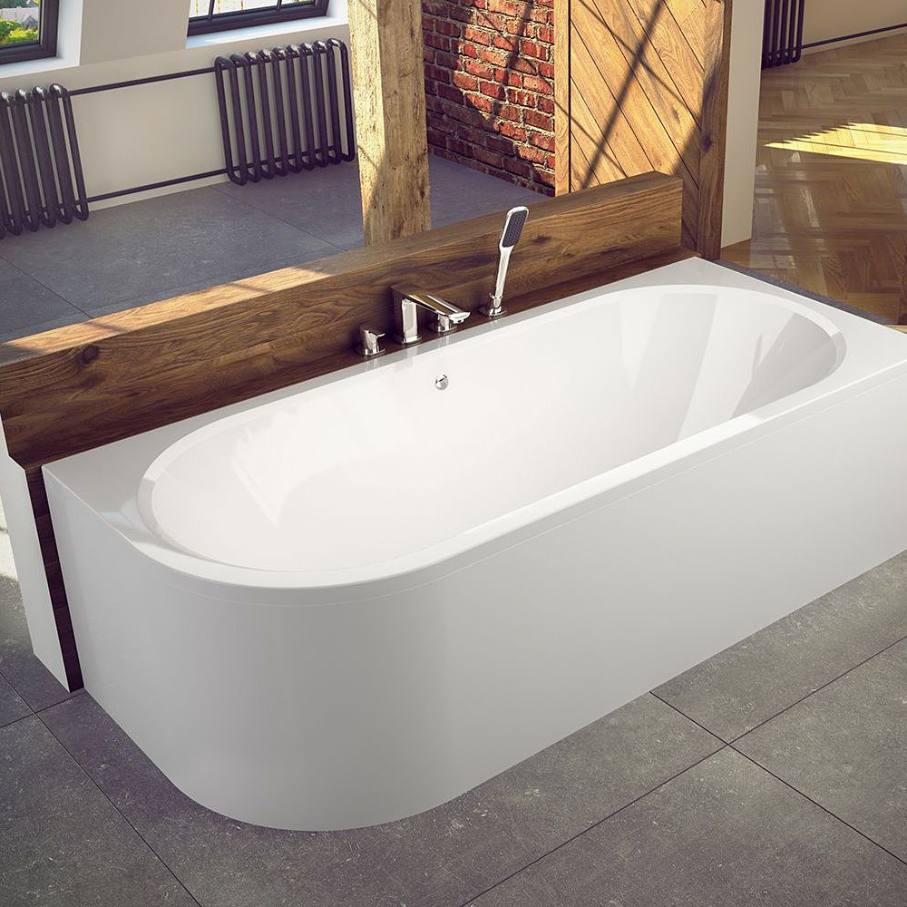 Besco Avita wanna narożna 159,5x75 cm prawa biała #WAV-160-NP - Wysyłka w 24h