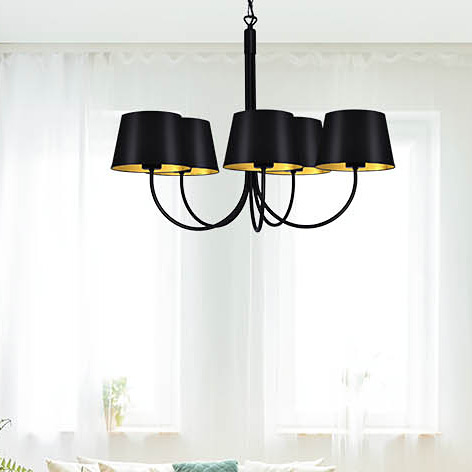 Kaja Sasto lampa wisząca 5x40W czarny/złoty K-4336