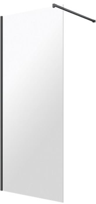 Omnires Marina Walk-In ścianka prysznicowa 100 cm czarny mat/szkło przezroczyste DNR10XBLTR - Wysyłka w 24h