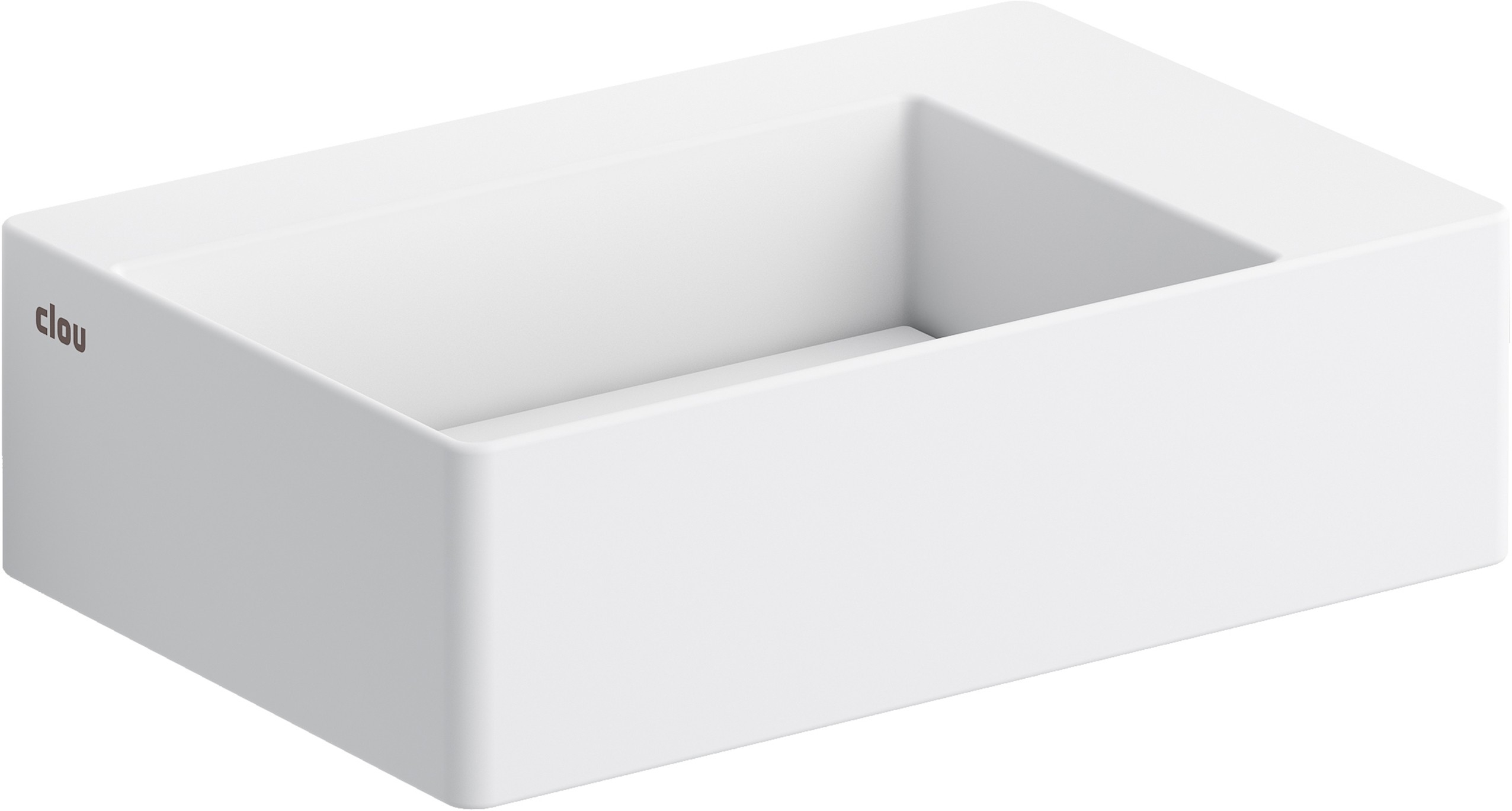 Clou New Flush umywalka 35,5x24,5 cm prostokątna ścienna-nablatowa biała CL/03.13420.02