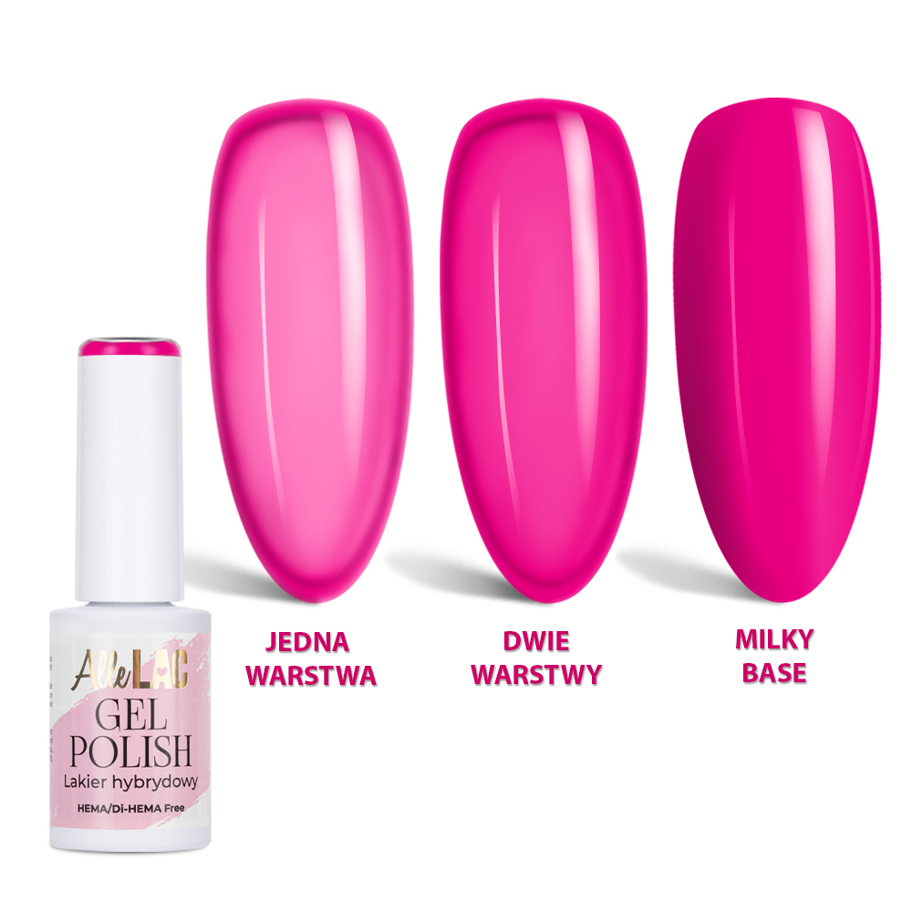 Lakier hybrydowy LED/UV Gel Polish Limited Edition Pinks PI29 Amaranth AlleLac HEMA/Di-HEMA Free 6g