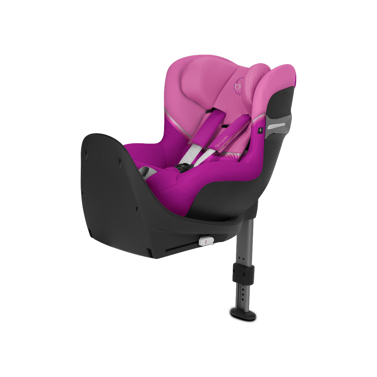 Cybex, Sirona S I-size z bazą - obrotowy fotelik samochodowy od urodzenia do 105 cm wzrostu (ok. 4 lat)-Magnolia Pink