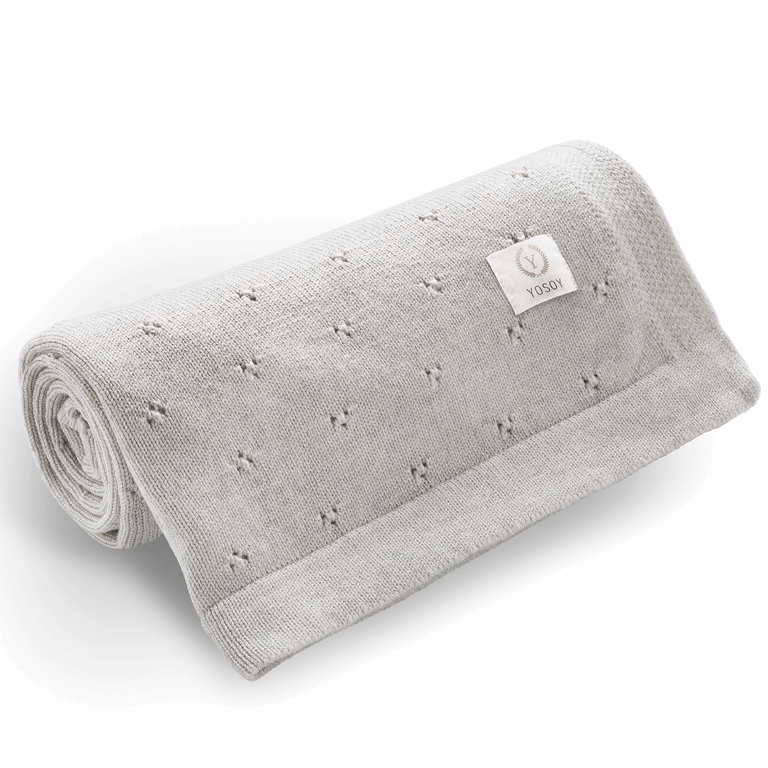 Yosoy Koc dziany 100% merino wool JERSEY-Krem Melange