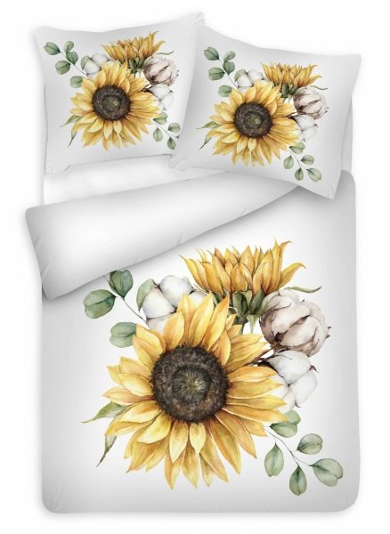 Pościel Satyna bawełniana PRESTIGE 140x200 wz. TM0384_33 słonecznik