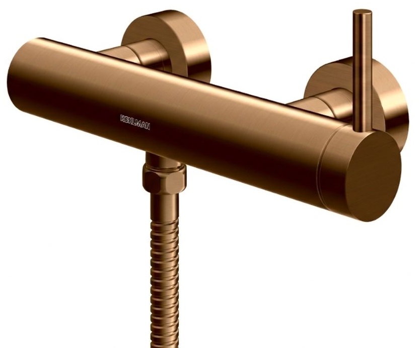 Darmowa Dostawa - Bateria prysznicowa ścienna miedź Kohlman Axel Brushed Copper QW120ABC