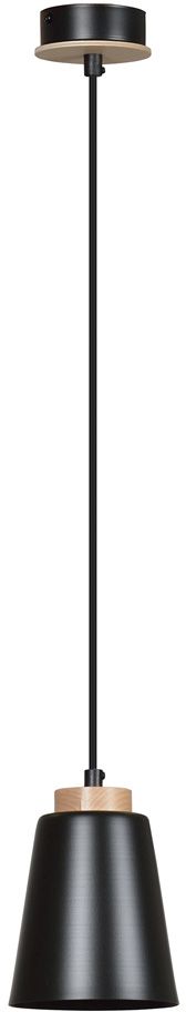 Darmowa Dostawa - Lampa wisząca 1x15 W czarna-drewno Emibig Bolero 4421