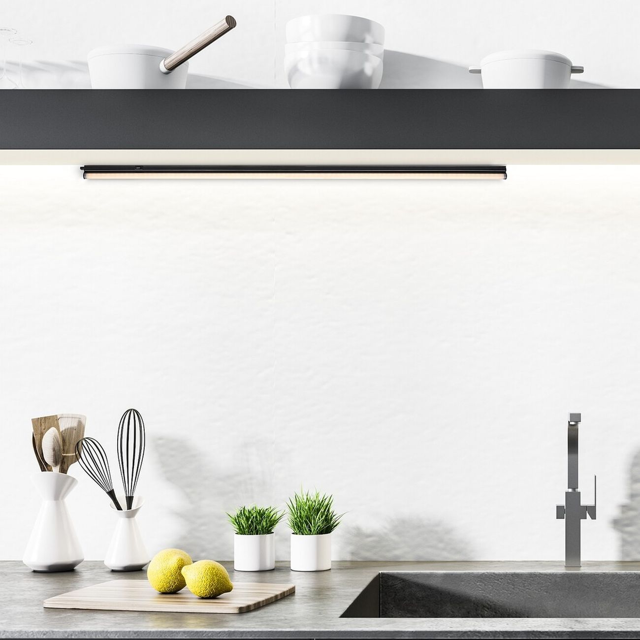 Rabalux Bareg lampa podszafkowa 1x16 W biała-czarna 78015