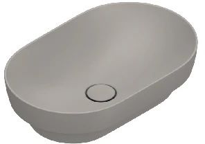 Catalano Sfera umywalka 55x35 cm owalna wpuszczana Tortora Satinato 0524550032
