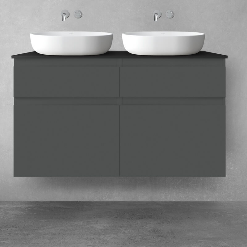 Oltens Vernal zestaw mebli łazienkowych 120 cm z blatem grafit mat/czarny mat 68303400 - Wysyłka w 24h