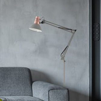 GTV Artemia lampa wisząca 1x40 W szary/popielaty-miedź OS-ART-L-E27-15-DEC