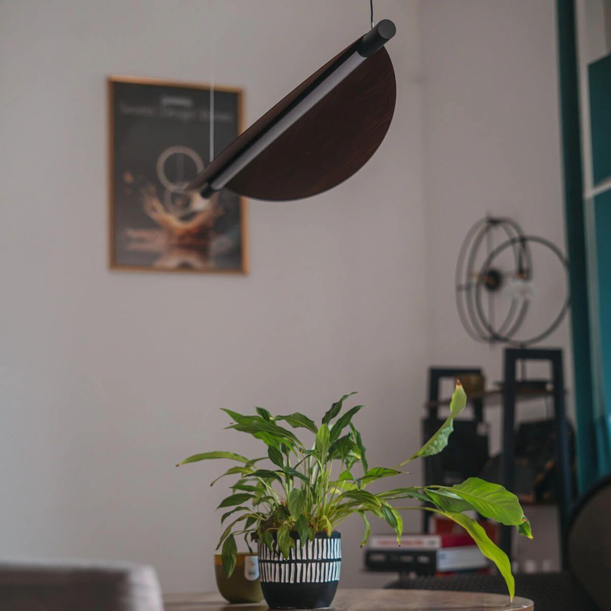 Altavola Design Nakama No. 2 lampa wisząca 1x16 W czarna-drewno LA02/P_105_BW