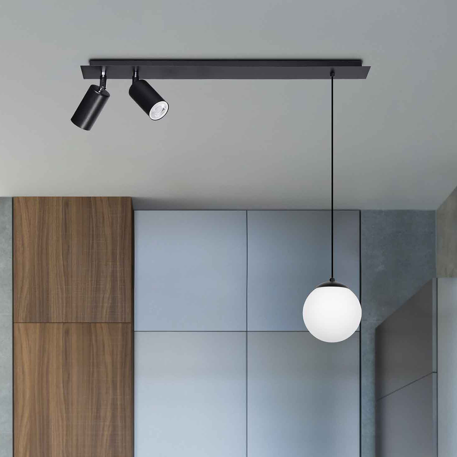 Kaja Albio lampa wisząca 3x40 W biała-czarna K-4137